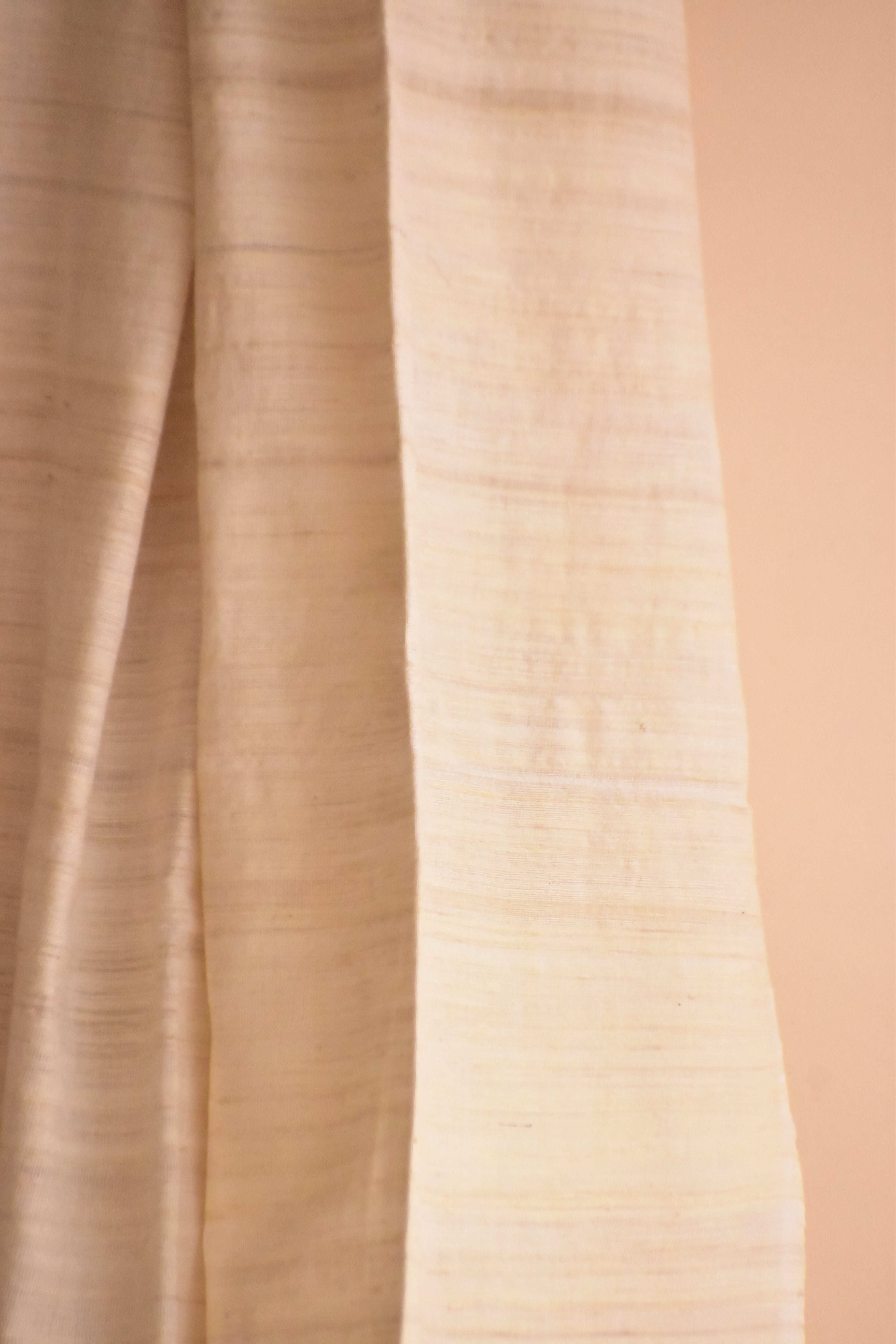 Cotton + Eri Dupatta - Pink & Navy Border