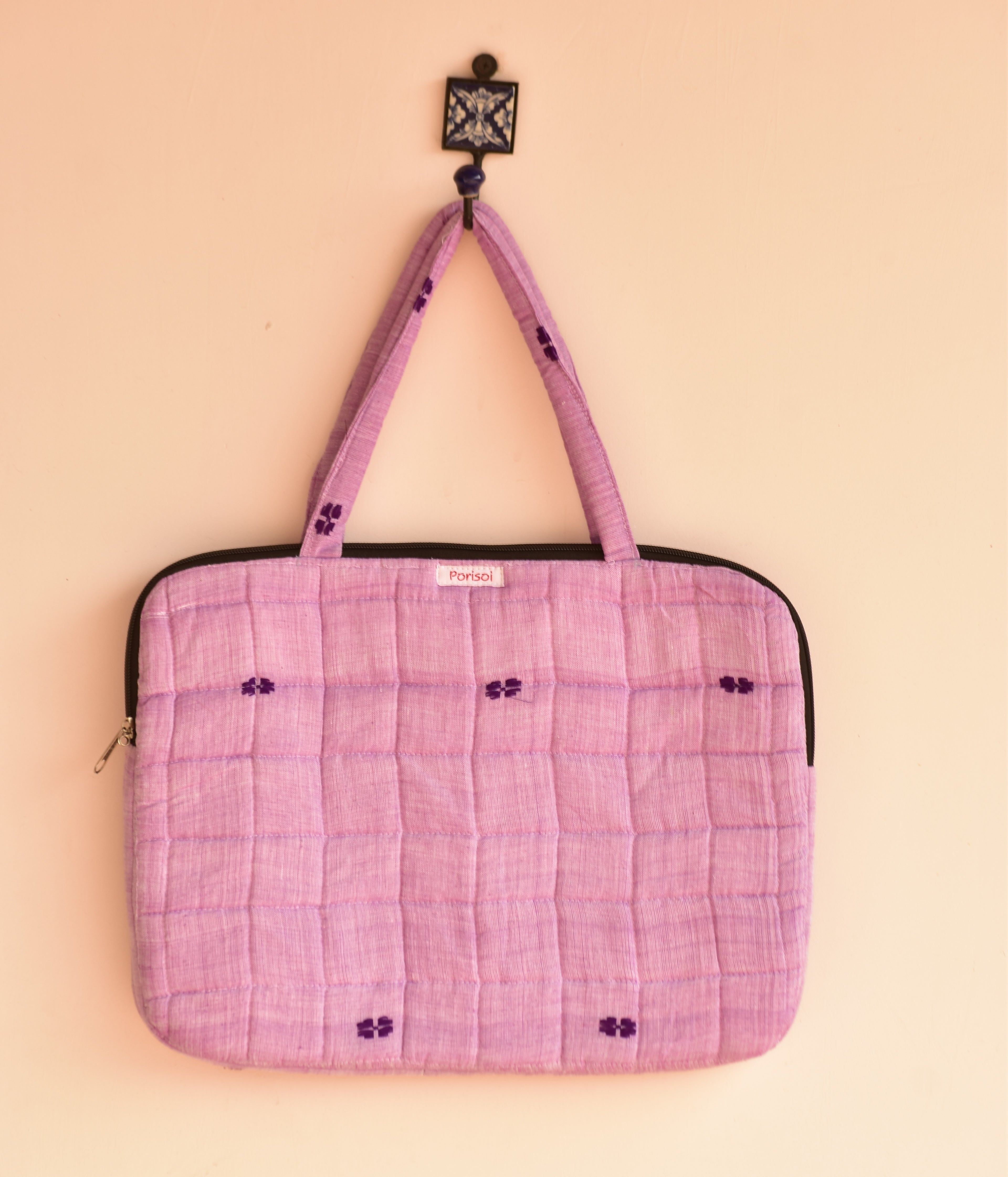 Handwoven Laptop Bag Lavender