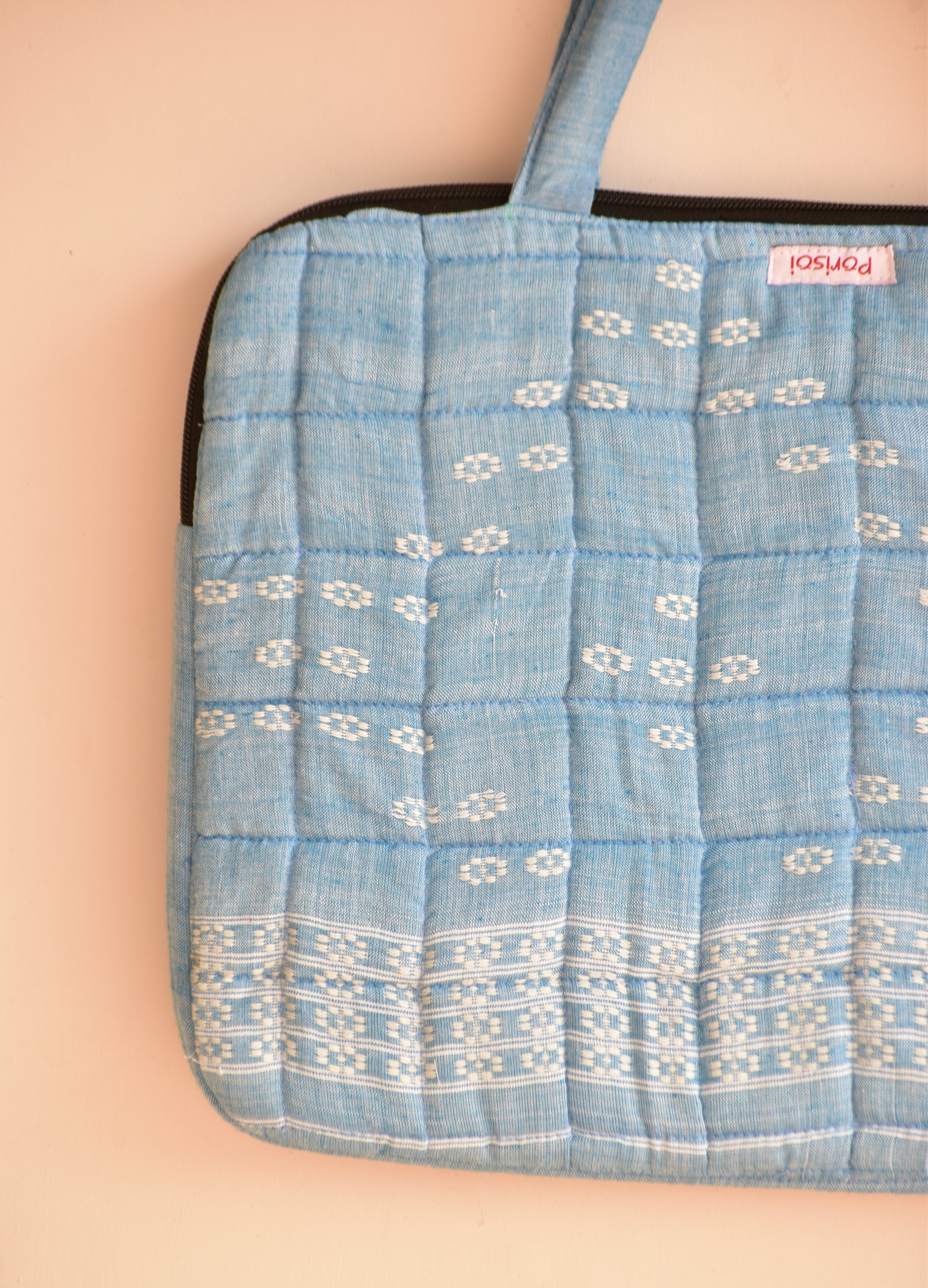 Handwoven Laptop Bag Blue