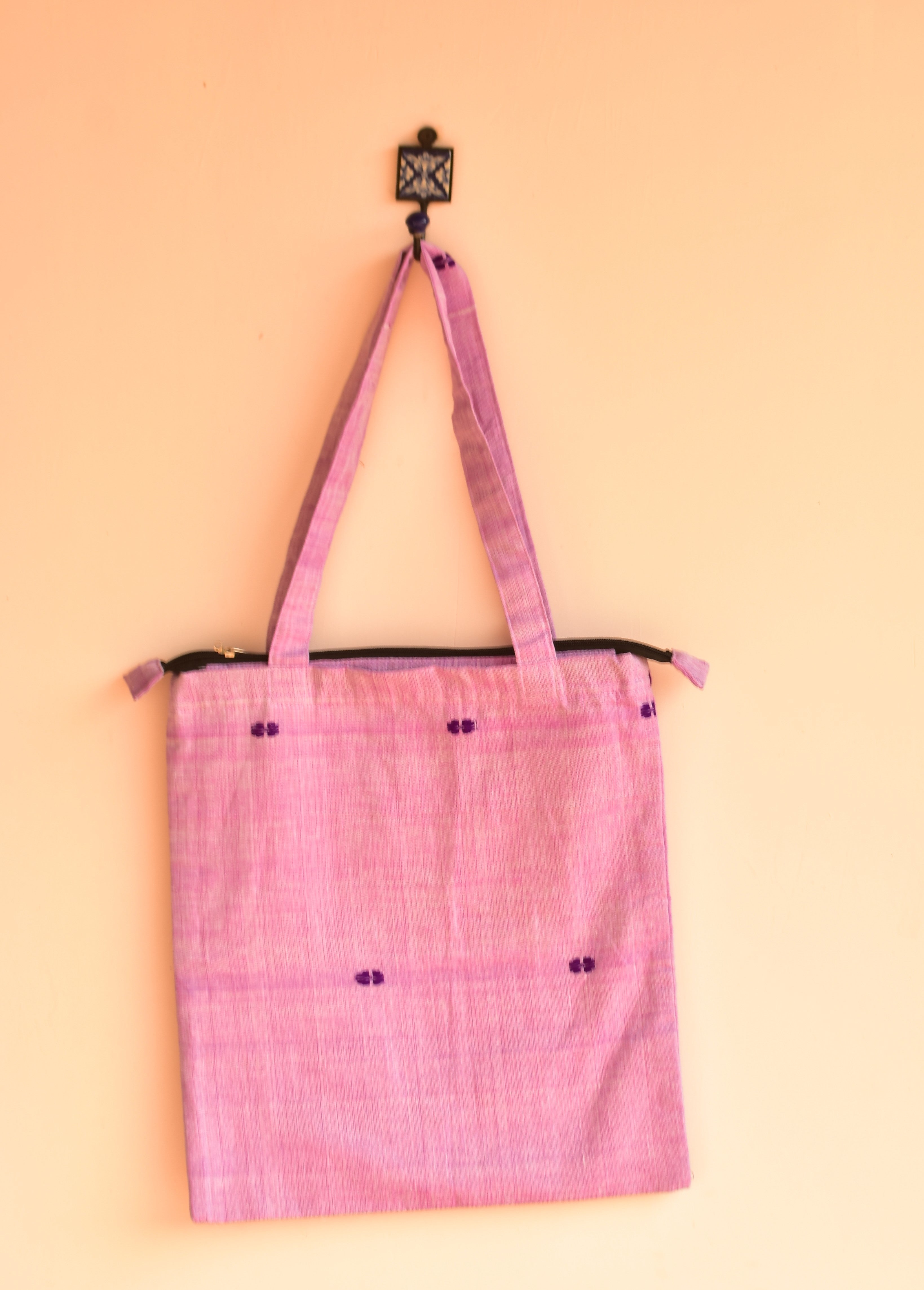 Handwoven Tote Bag Lavender