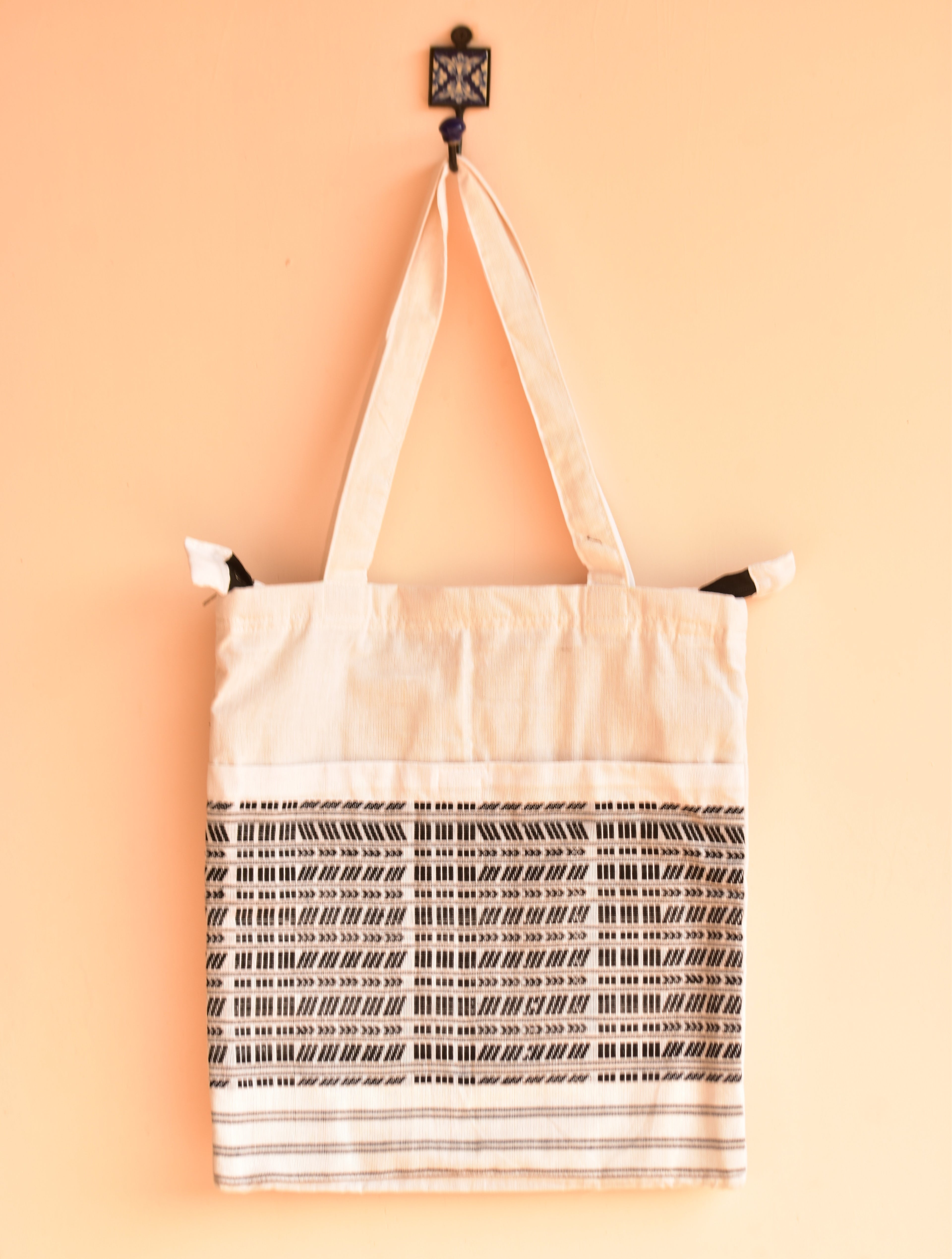 Handwoven Tote Bag White