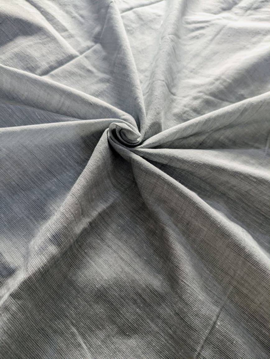 Running Fabric- Solid Grey Mercerised Cotton