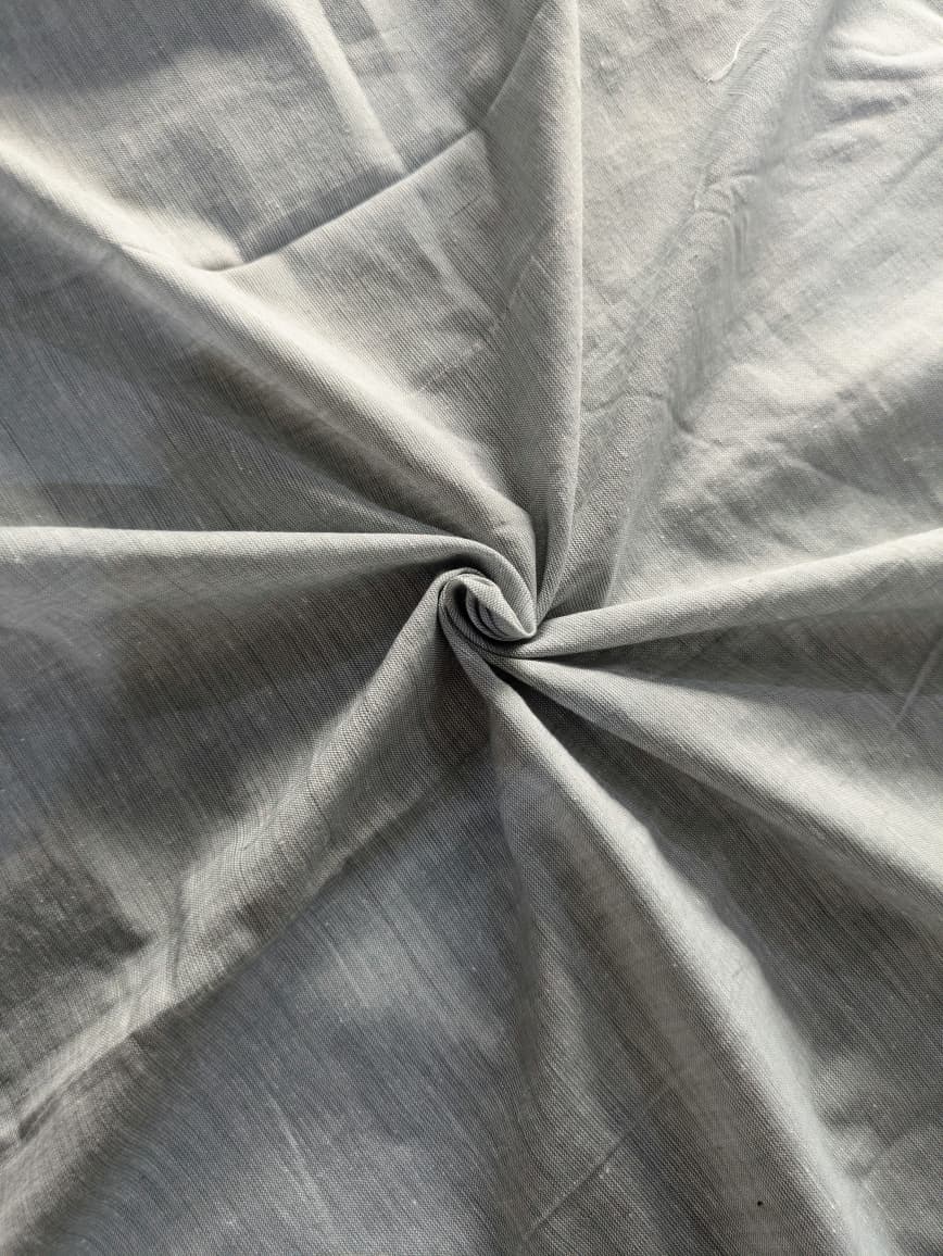 Running Fabric- Solid Grey Mercerised Cotton