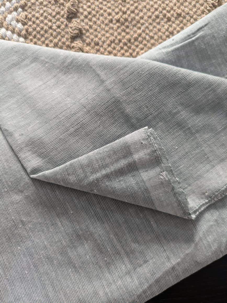 Running Fabric- Solid Grey Mercerised Cotton
