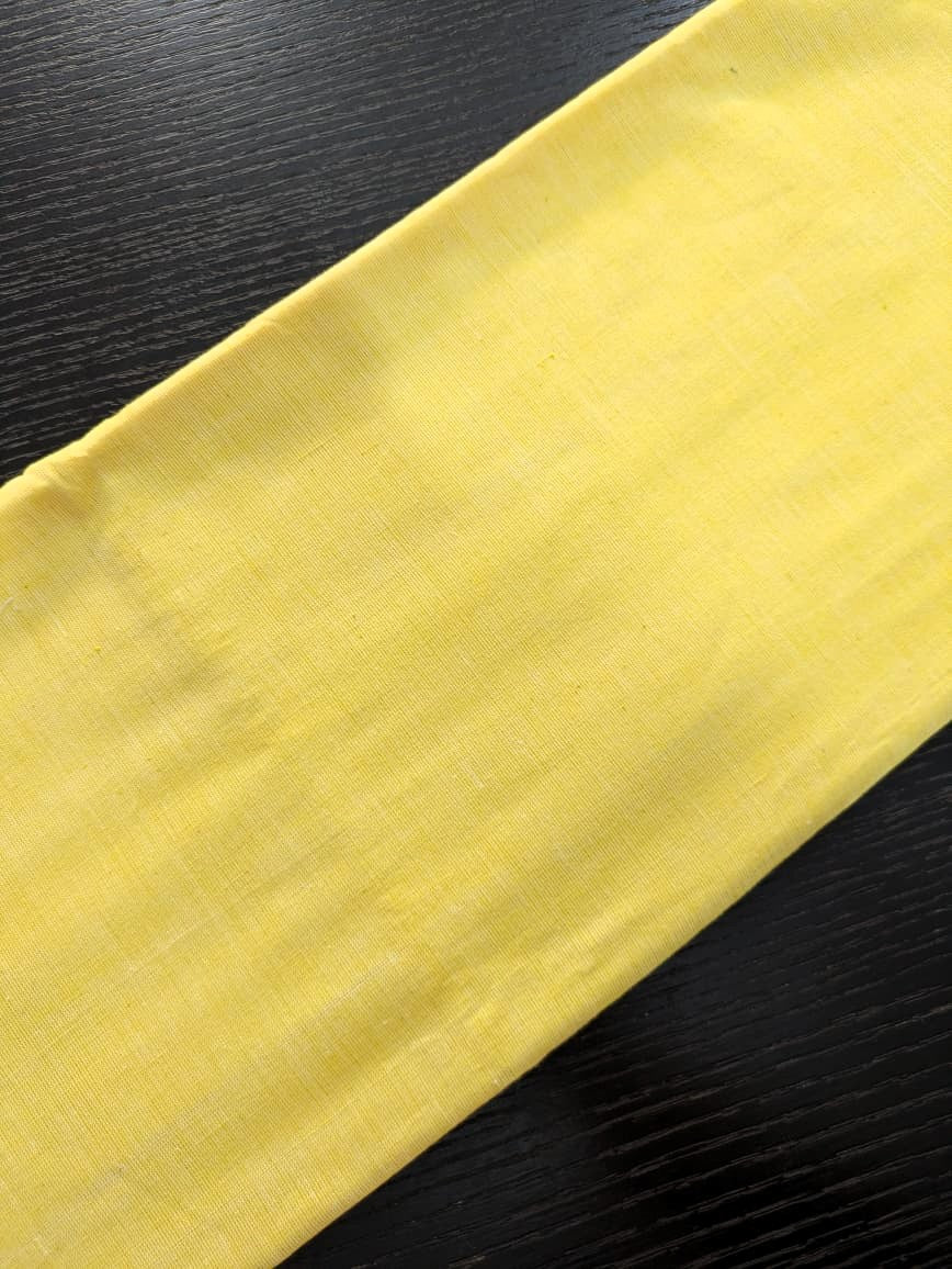 Running Fabric- Yellow Mercerised cotton