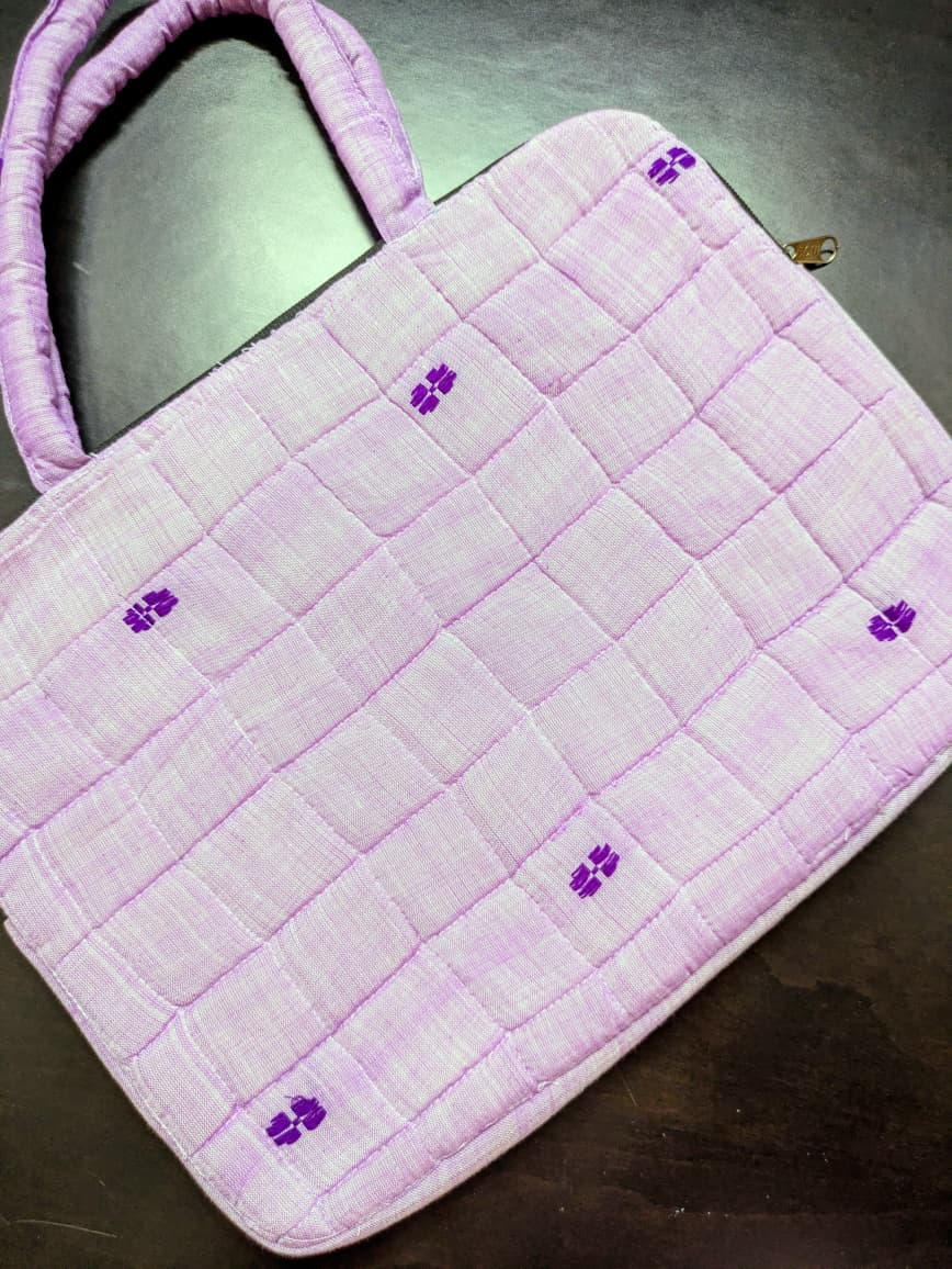 Handwoven Laptop Bag Lavender