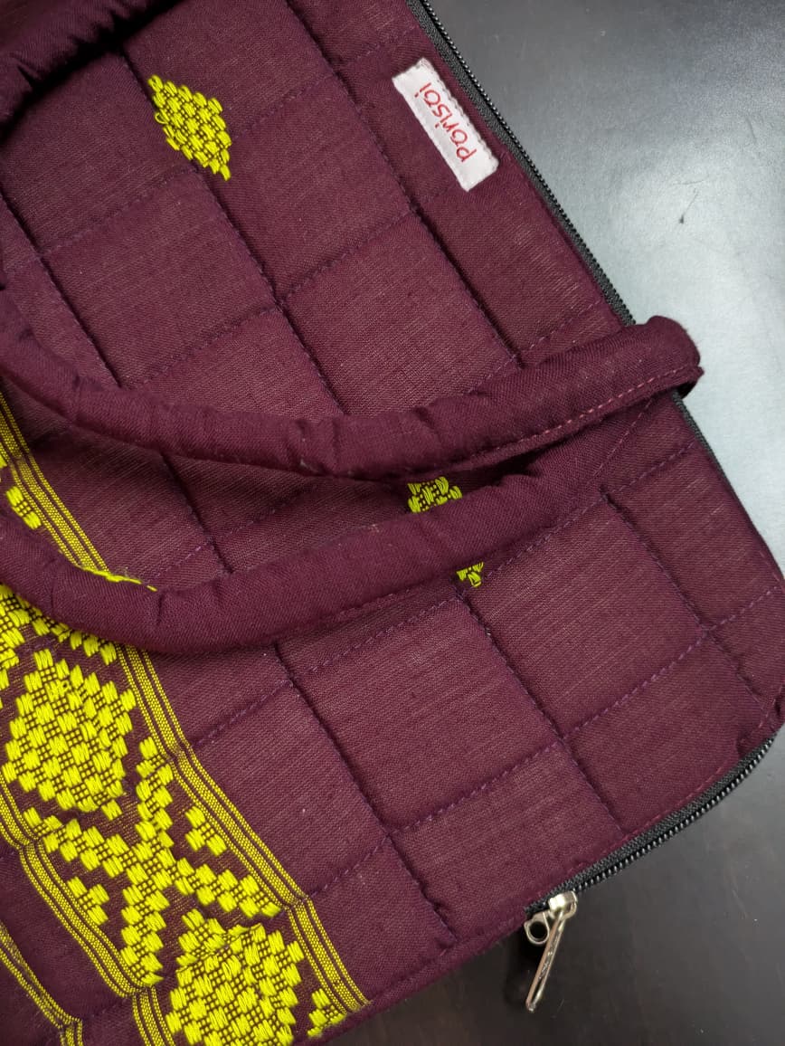 Handwoven Laptop Bag Maroon