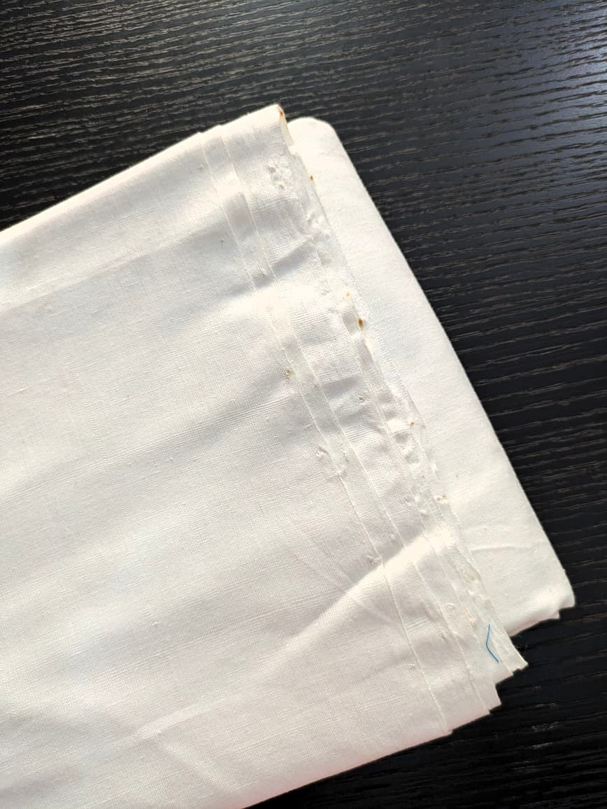 Running Fabric- White Mercerised Cotton
