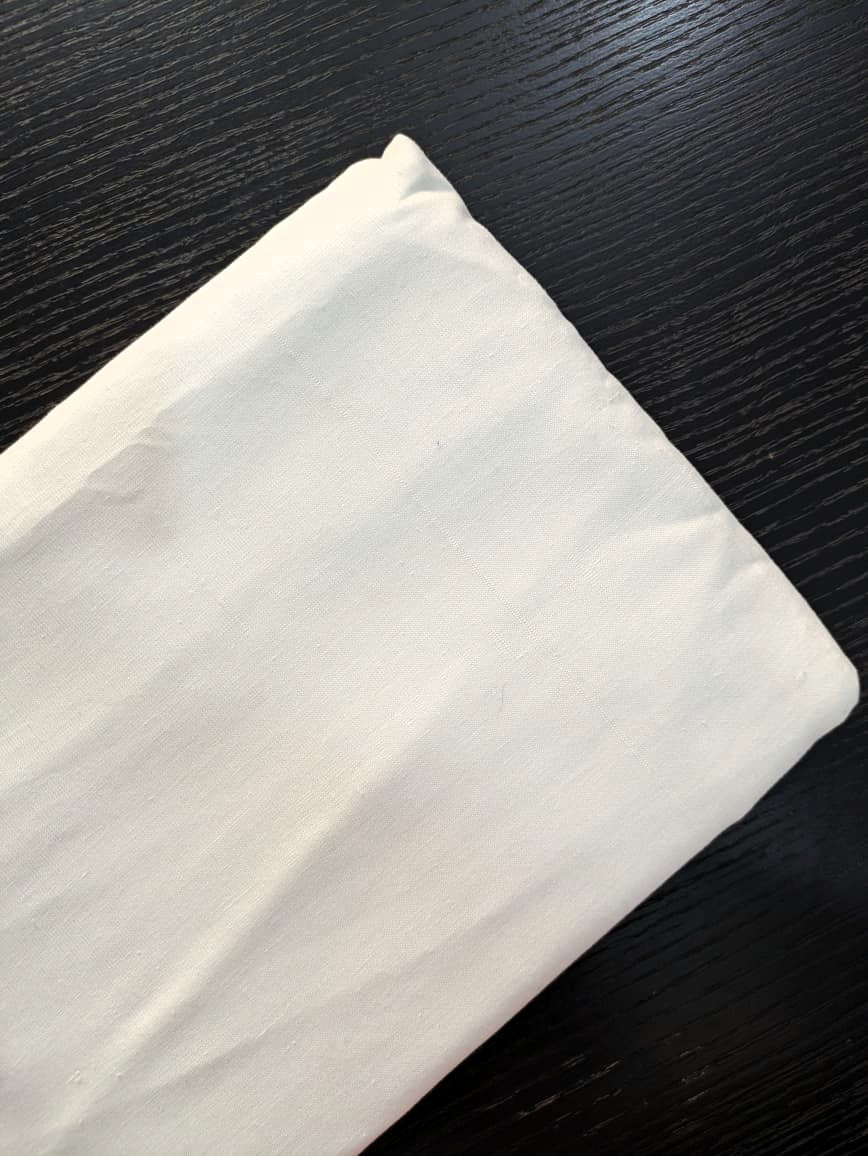 Running Fabric- White Mercerised Cotton