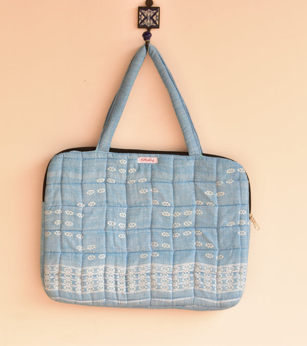 Handwoven Laptop Bag Blue