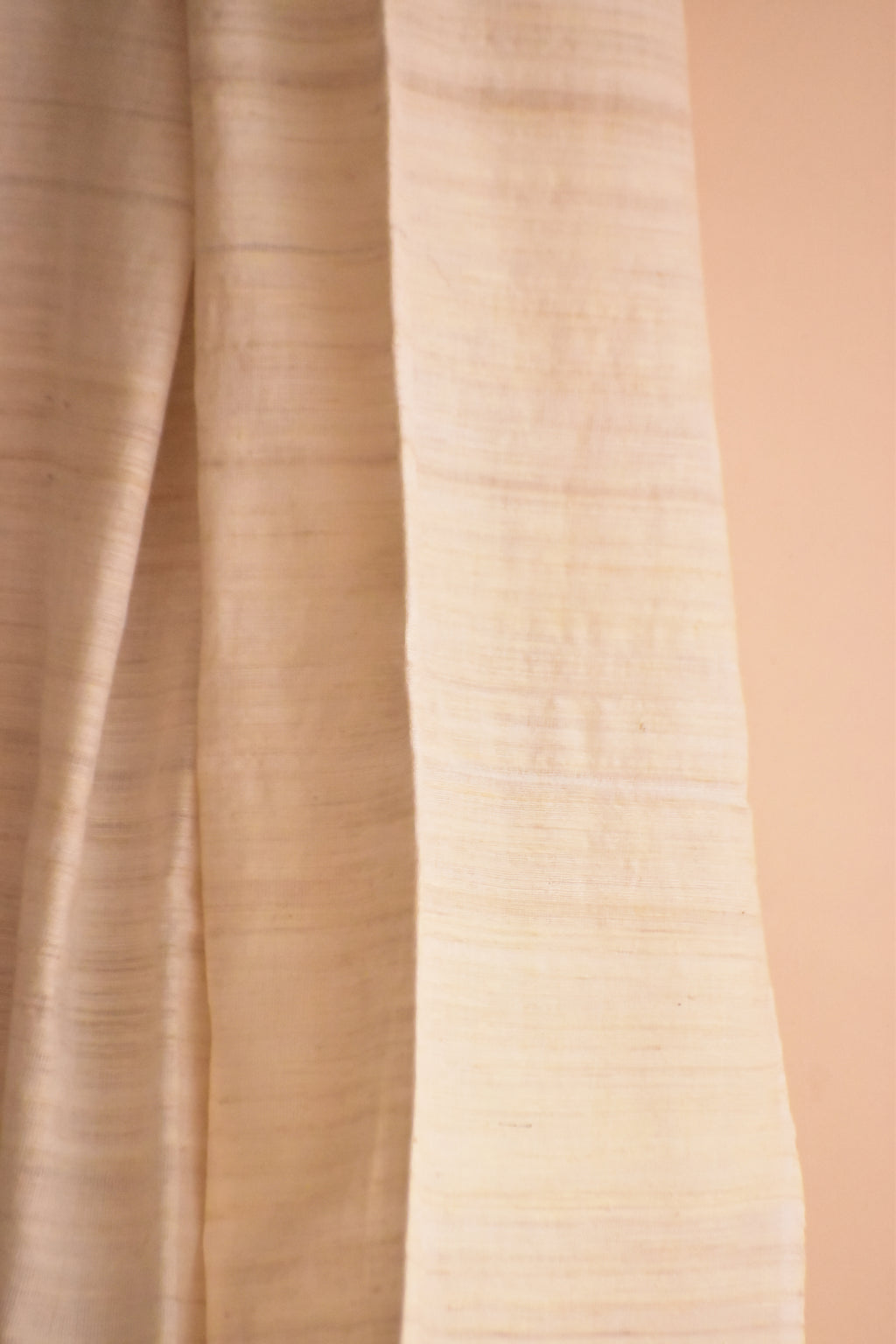 Cotton + Eri Dupatta - Pink & Navy Border