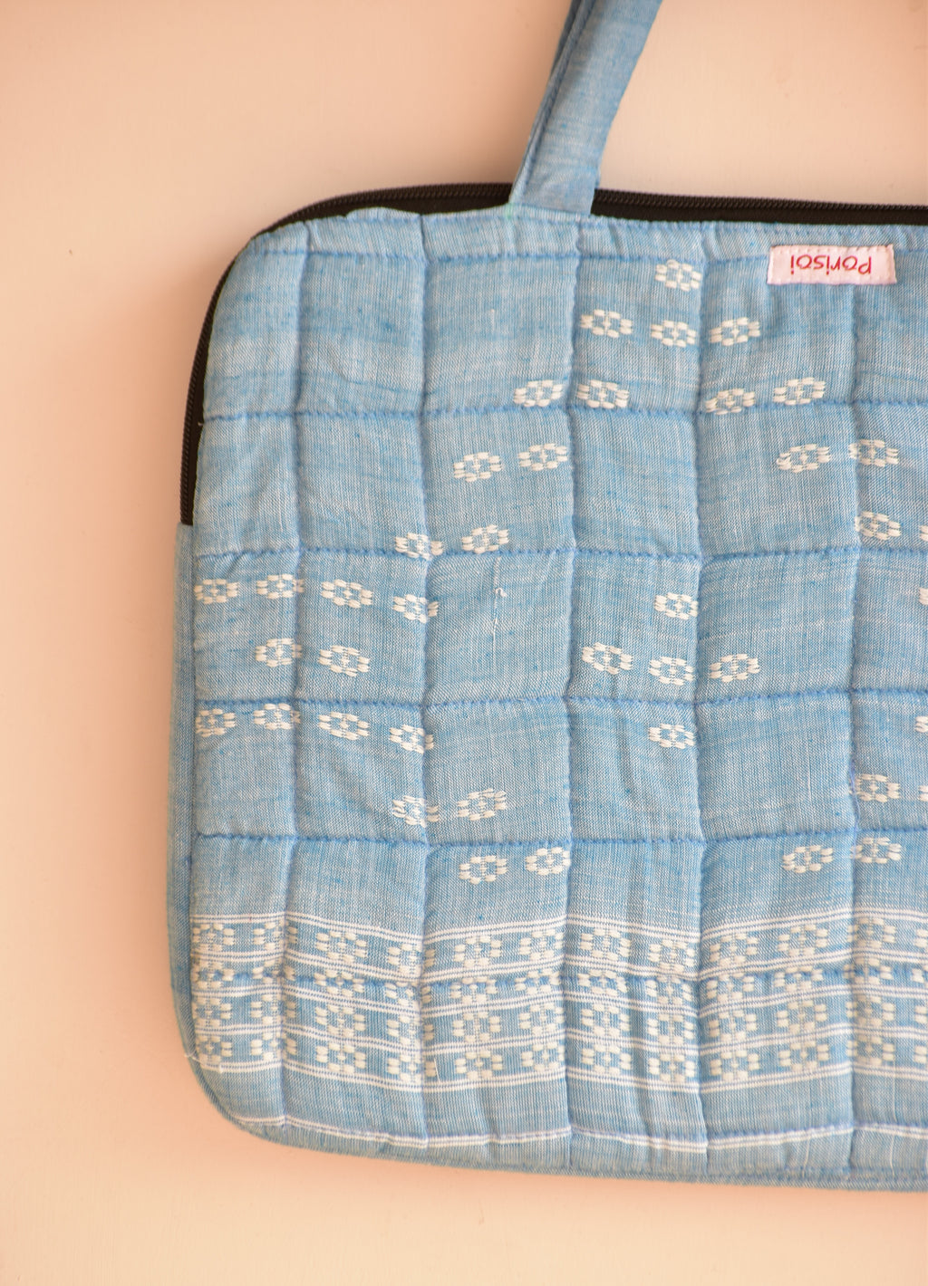 Handwoven Laptop Bag Blue