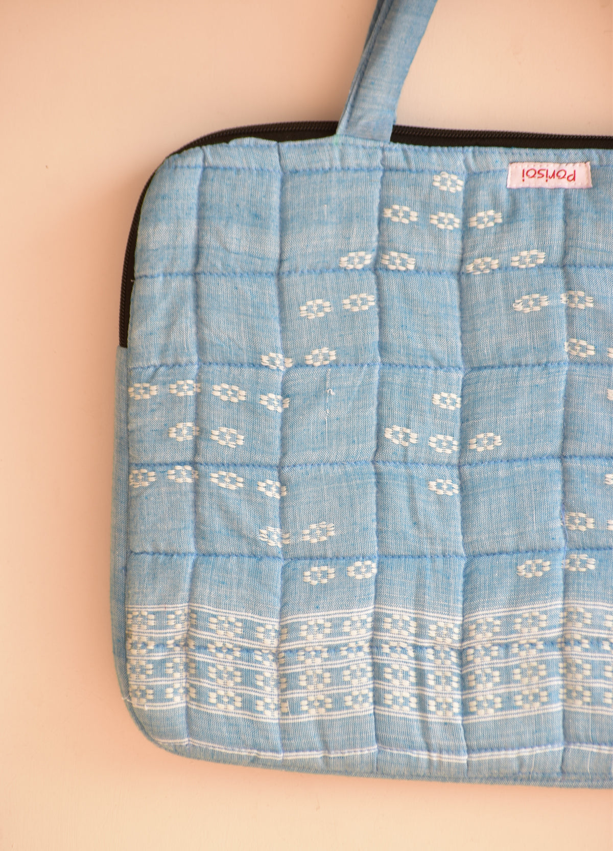 Handwoven Laptop Bag Blue