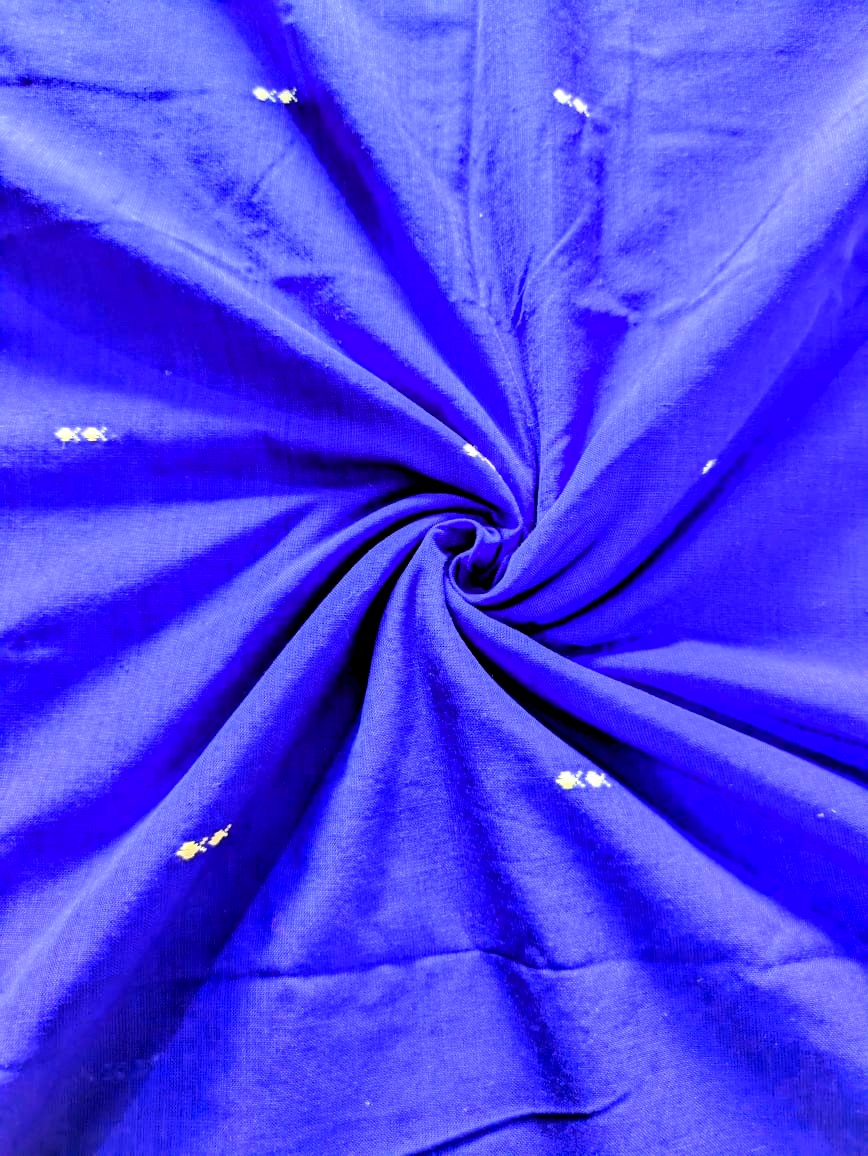 Running Fabric- Royal Blue with fish motifs