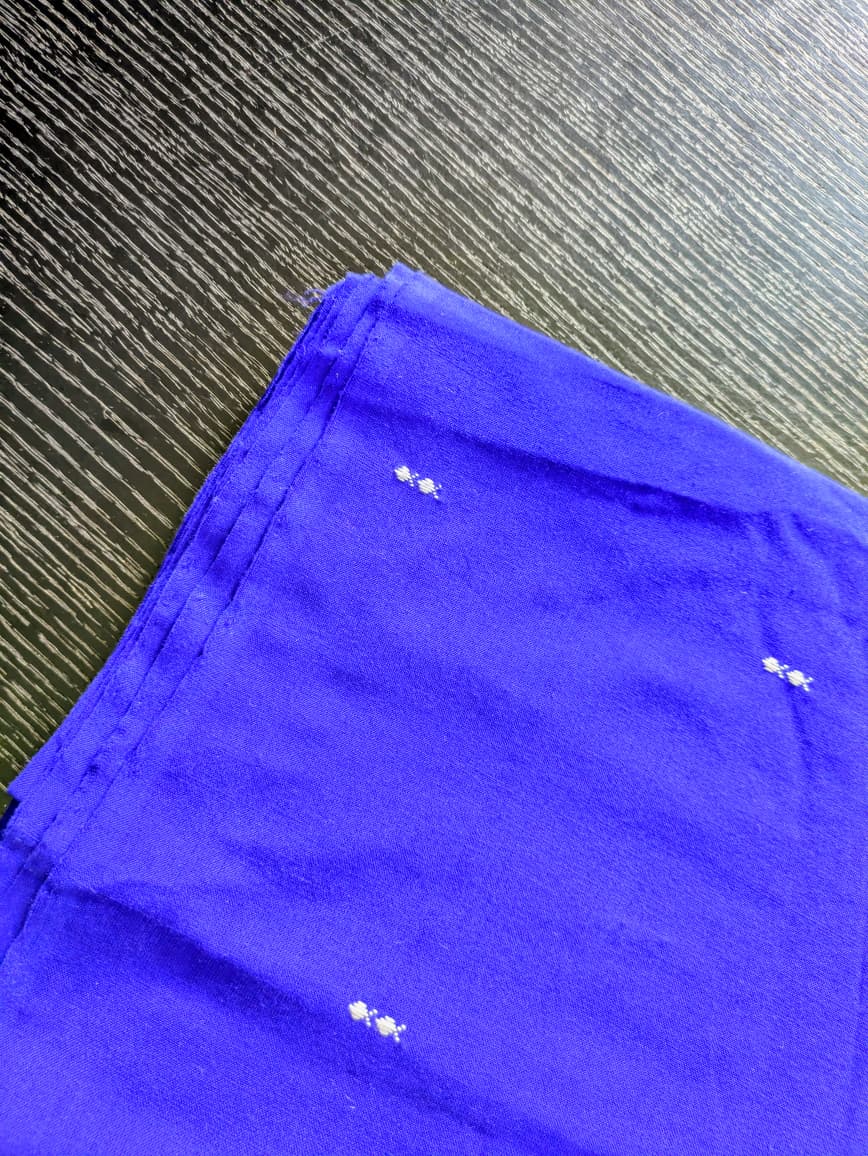 Running Fabric- Royal Blue with fish motifs