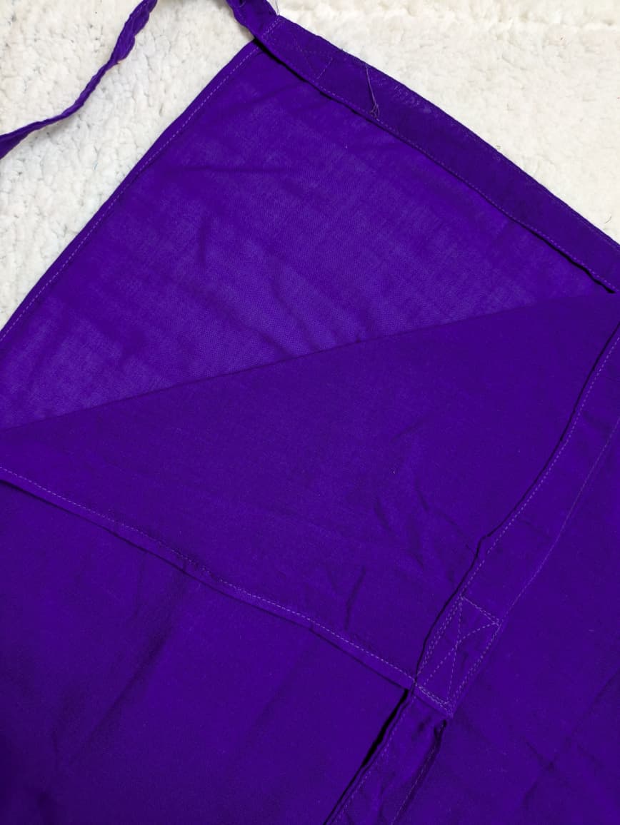 Handwoven Wraparound Dark Purple with Yellow