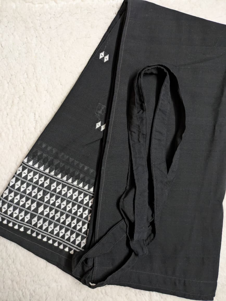 Handwoven Wraparound Black and White