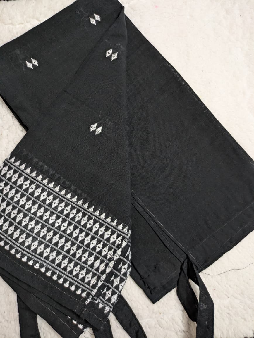 Handwoven Wraparound Black and White