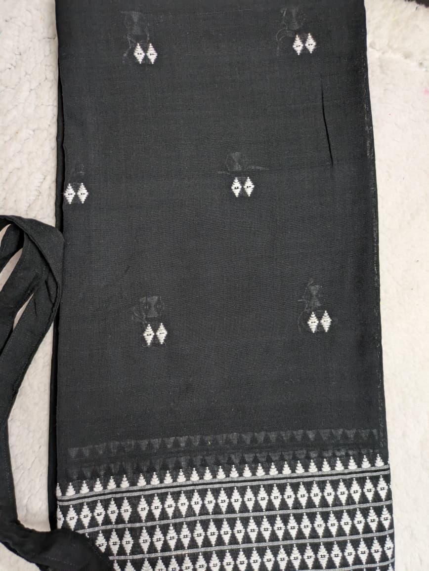 Handwoven Wraparound Black and White