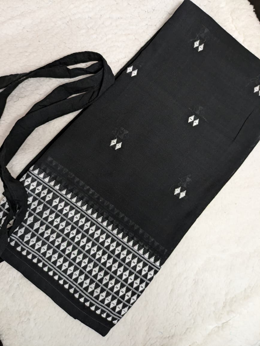 Handwoven Wraparound Black and White